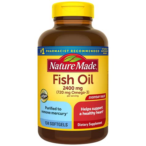 For those who dont consume fish regularly, an Omega 3 supplement like fish oil Nature Made can help provide Omega 3 Fish Oil for men and. . Fish oil walmart